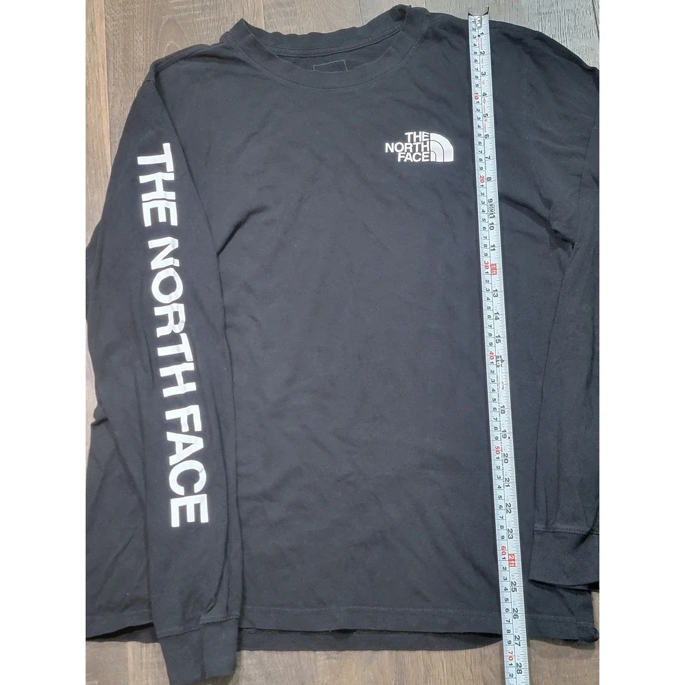 The North Face Mens Black Long Sleeve Graphic Logo T-Shirt Size Large NF0A37FY